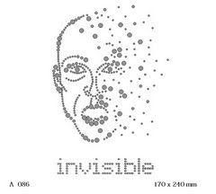 футболка с рисунком Исчезающее лицо Invisible