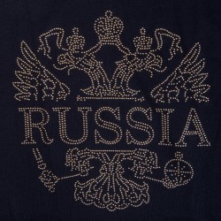 Футболка  с заклепками Герб России Большой