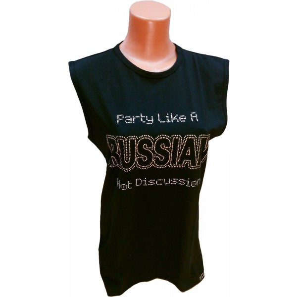Футболка с заклепками Party like a Russian