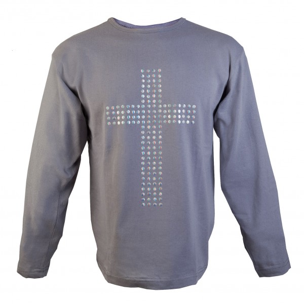 Толстовка (футболка) с заклепками Крест